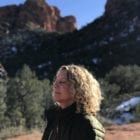 Kelley Grimes meditating in Sedona